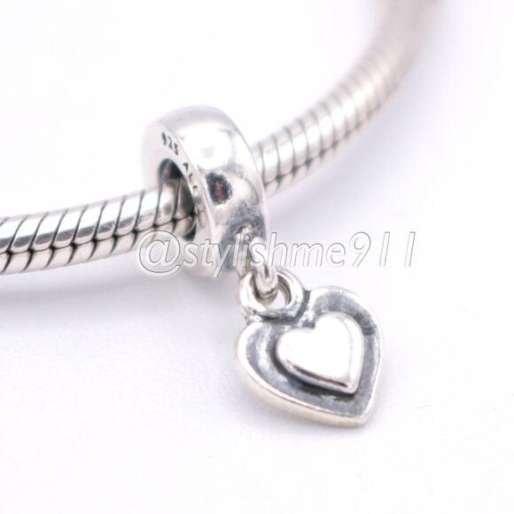 Pandora Jewelry - Authentic PANDORA Silver Heart Dangle - 790373